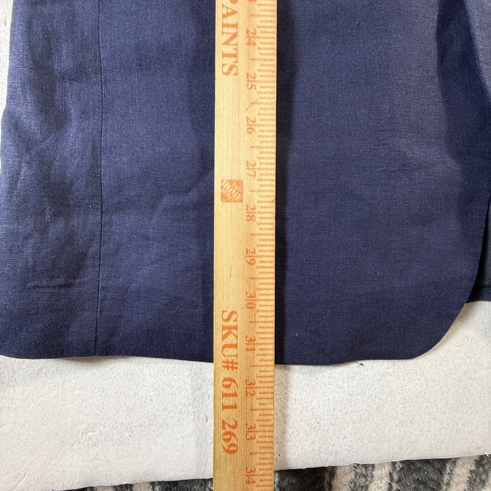 Lauren Ralph Lauren Blazer Mens 42L 100% Linen Suit Jacket Navy Blue 42 Long - Picture 7 of 9